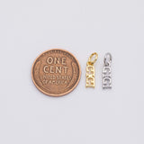 18K Gold PVD Gigi Charm 3.5x10mm 22k charms pendant charms - Tarnish Resistant