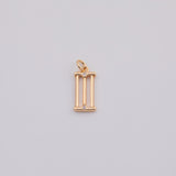18K Gold PVD Saw Charm 7x15mm Workmen's Tools Pendant Charms - Tarnish Resistant