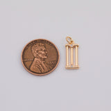 18K Gold PVD Saw Charm 7x15mm Workmen's Tools Pendant Charms - Tarnish Resistant