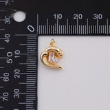 18K Gold PVD Ocean Wave Beach Tsunami Charm 12x13mm Round - Tarnish Resistant