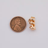 18K Gold PVD Spiral Twist drill charm - Tarnish Resistant
