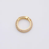 18K Gold PVD Carabiner push clasp - Tarnish Resistant