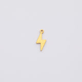 18K Gold PVD Lightning charm - Tarnish Resistant