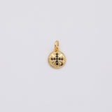18K Gold PVD Black Cross charm - Tarnish Resistant