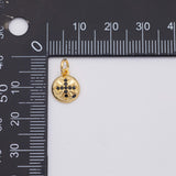18K Gold PVD Black Cross charm - Tarnish Resistant