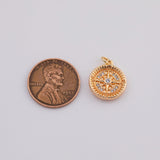 18K Gold PVD Compass star cross charm - Tarnish Resistant