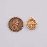 18K Gold PVD Compass star cross charm - Tarnish Resistant