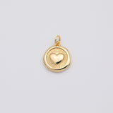 18K Gold PVD Dog paws animal paw heart charm - Tarnish Resistant