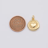 18K Gold PVD Dog paws animal paw heart charm - Tarnish Resistant