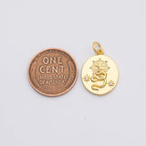 18K Gold PVD Snake charm - Tarnish Resistant