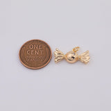 18K Gold PVD Cy wrapper charm - Tarnish Resistant
