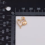 18K Gold PVD Heart charm - Tarnish Resistant