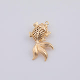 18K Gold PVD Goldfish Koi Gold Fish charm - Tarnish Resistant