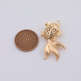 18K Gold PVD Goldfish Koi Gold Fish charm - Tarnish Resistant