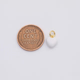 18K Gold PVD White enamel heart charm - Tarnish Resistant