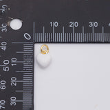 18K Gold pvd White enamel heart charm - Tarnish Resistant