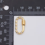 18K Gold PVD Carabiner screw clasp charm - Tarnish Resistant