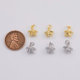 18K Gold PVD 9mm mini starfish star fish ocean animal add-on charm | n1769 22K - Tarnish Resistant