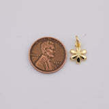 18K Gold PVD Small Flower Daisy Charm 7mm - Tarnish Resistant