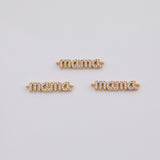 18K Gold PVD Mama Connector Charm 5x24mm AA978 - Tarnish Resistant
