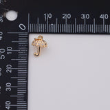 18K Gold PVD umbrella charm 8x11mm rain - Tarnish Resistant