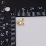 18K Gold PVD Fish Charm 8x10mm Ocean Beach Round - Tarnish Resistant