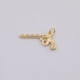 18K Gold PVD Gun Pistol charm - Tarnish Resistant