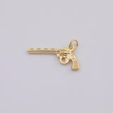 18K Gold PVD Gun Pistol charm - Tarnish Resistant