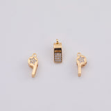 18K Gold pvd Whistle charm - Tarnish Resistant