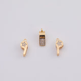 18K Gold PVD Whistle charm - Tarnish Resistant