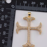 18K Gold PVD Cross charm - Tarnish Resistant