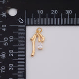 18K Gold PVD Bow ribbon charm - Tarnish Resistant