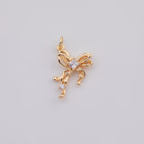 18K Gold PVD Bow ribbon charm - Tarnish Resistant