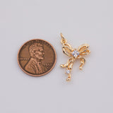 18K Gold PVD Bow ribbon charm - Tarnish Resistant