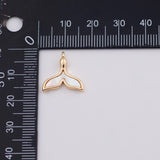 18K Gold PVD Whale Tail Dolpin Tail charm - Tarnish Resistant