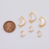 18K Gold PVD Moon Connector - Tarnish Resistant