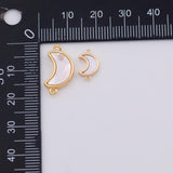 18K Gold PVD Moon Connector - Tarnish Resistant