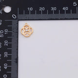 18K Gold PVD Mother of Pearl Clover charm - Tarnish Resistant