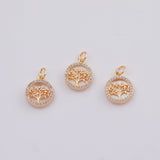 18K Gold PVD Tree of Life Mother of Pearl charm - Tarnish Resistant