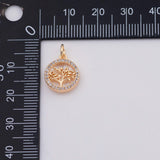 18K Gold PVD Tree of Life Mother of Pearl charm - Tarnish Resistant