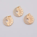 18K Gold PVD Sun charm - Tarnish Resistant