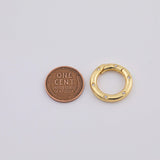 18K Gold PVD Carabiner push clasp - Tarnish Resistant