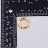 18K Gold PVD Carabiner push clasp - Tarnish Resistant