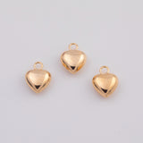 18K Gold PVD Puffy Heart charm - Tarnish Resistant