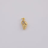 18K Gold PVD Seashell sea shell charm - Tarnish Resistant