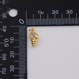 18K Gold PVD Seashell sea shell charm - Tarnish Resistant
