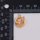 18K Gold PVD Snake charm - Tarnish Resistant