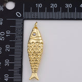 18K Gold PVD Fish charm - Tarnish Resistant