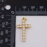 18K Gold PVD Cross charm - Tarnish Resistant