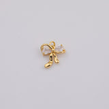 18K Gold PVD Bow ribbon charm - Tarnish Resistant